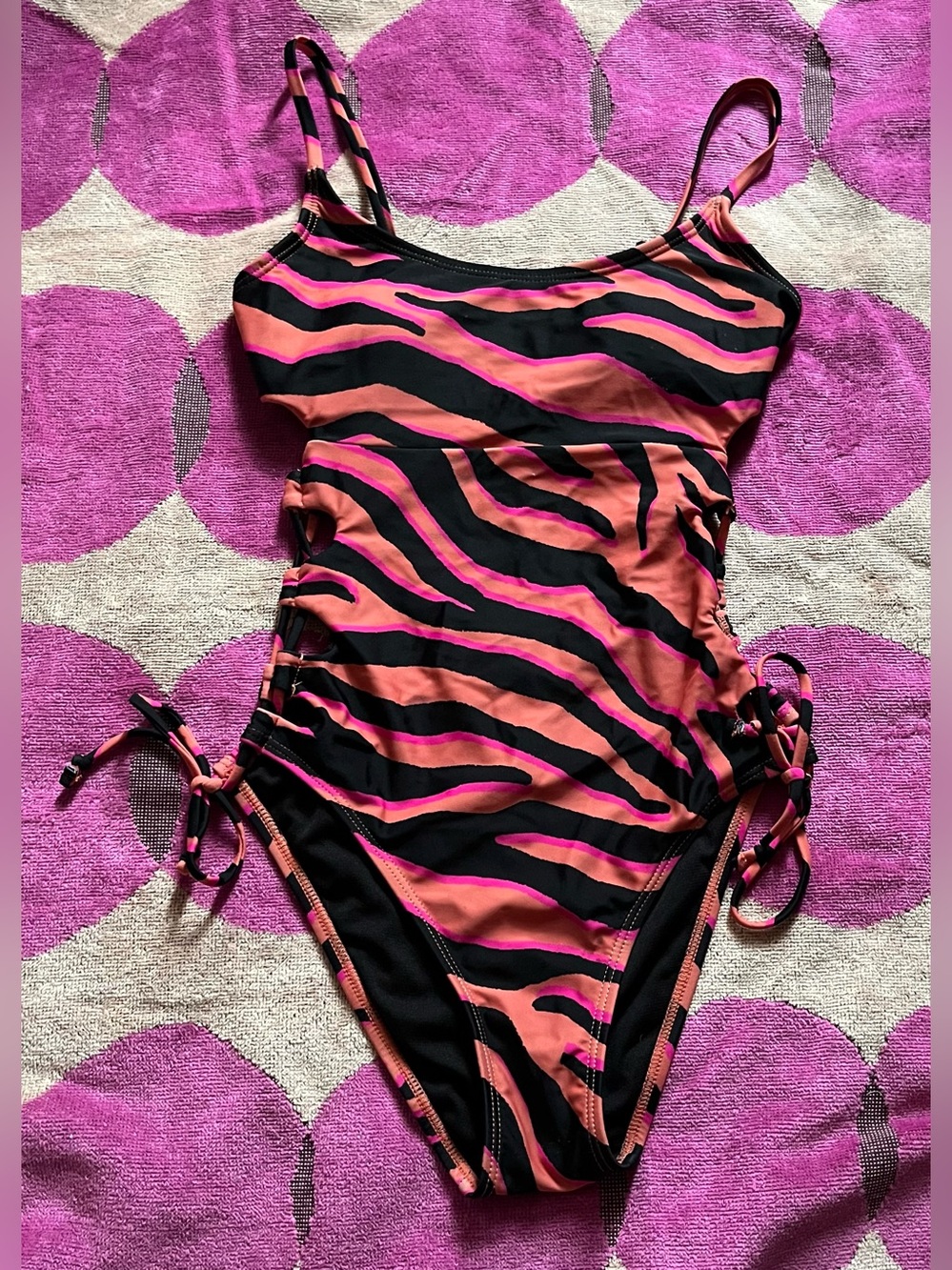 Decree 90’s Style Animal Print Cheeky One Piece Swimsuit